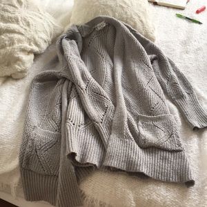 Grey knit cardigan. New condition.